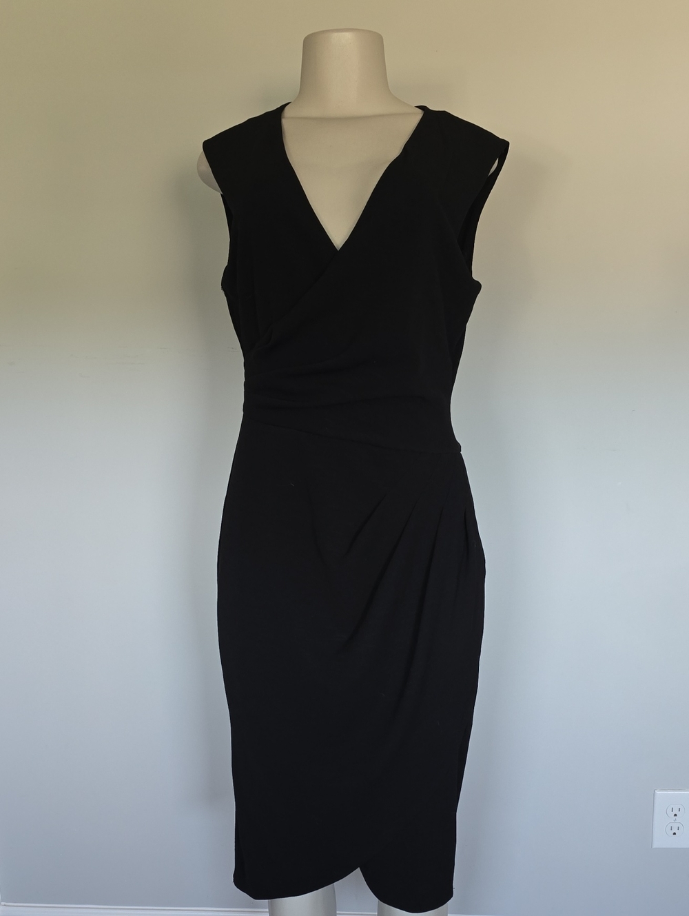 White House Black Market SL knit surplice sheath dress-12